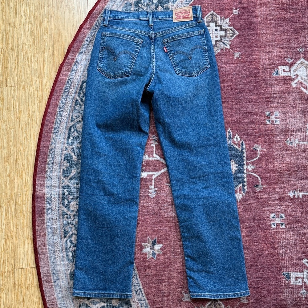 LEVI’S Button-fly Wedgie Straight Jeans Size 27 - Picture 5 of 11